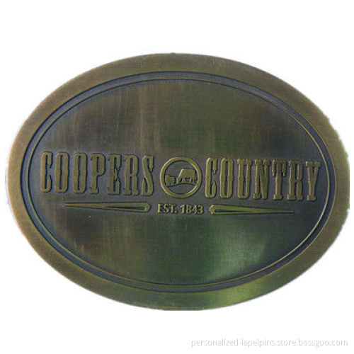 Custom Metal Belt Buckles And Crafts For Souvenir With Antique Brush Engraved Logoth-388